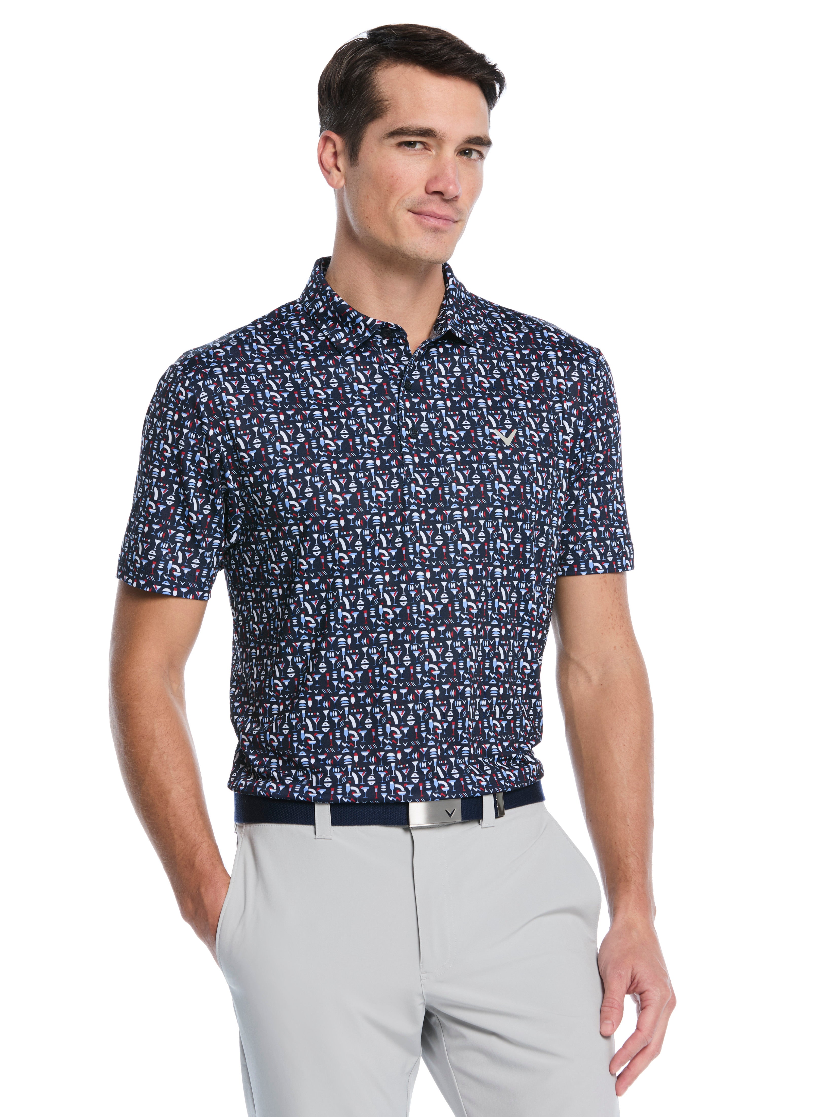 Mens Cocktail Print Polo – Callaway Apparel