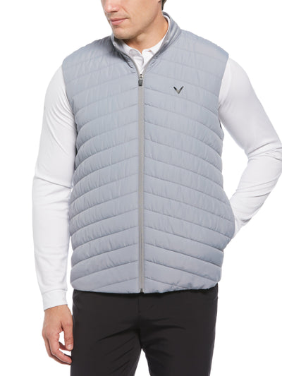 Quilted Full Zip Puffer Golf Vest (Tradewinds) 