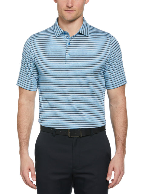 Soft Touch Stripe Golf Polo (Vallarta Blue Htr) 