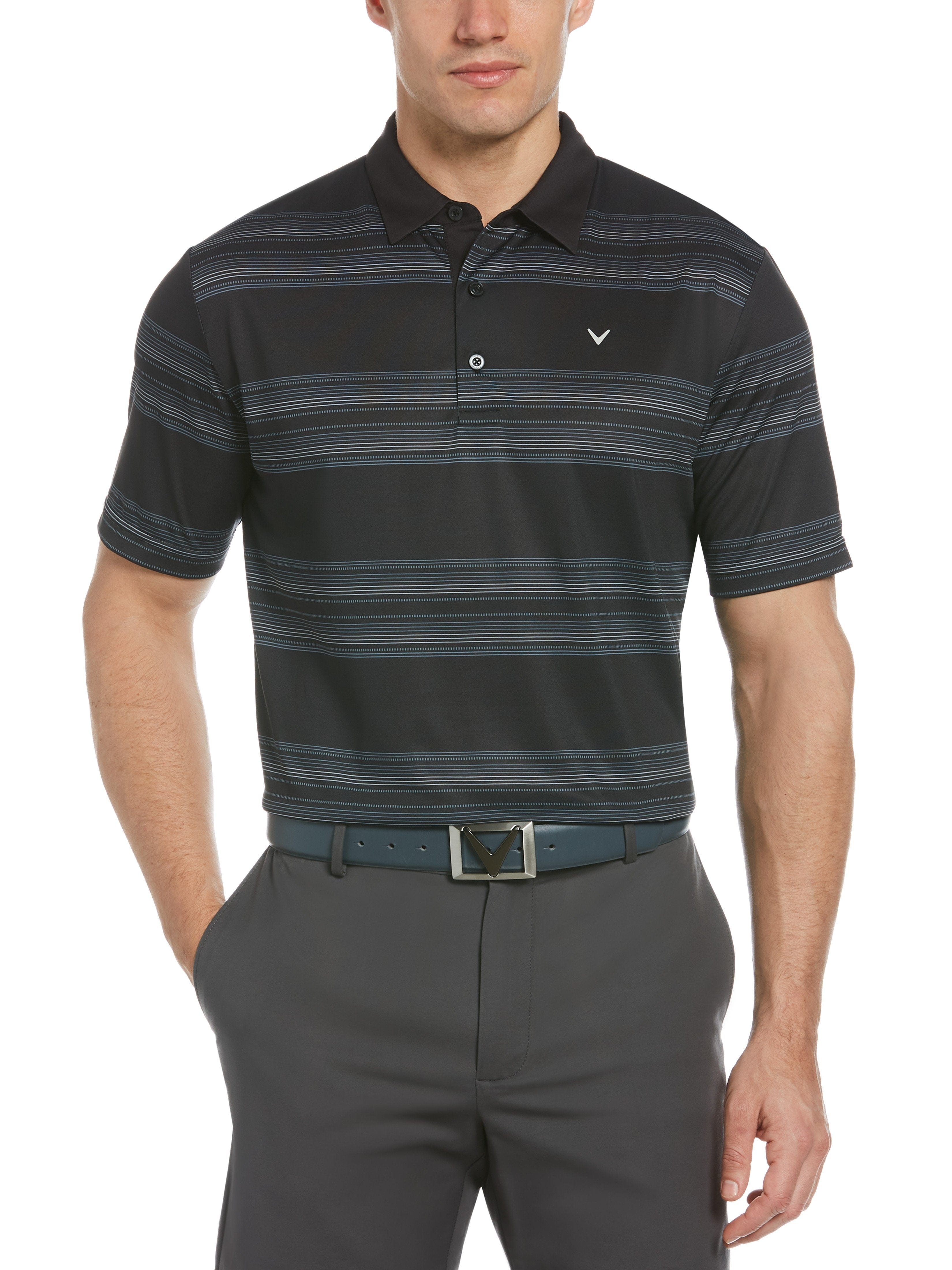 Mens Striped Golf Polo – Callaway Apparel