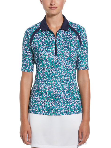 Womens Hexagon Confetti Print Polo | Callaway Apparel
