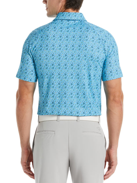 Callaway Golf Mens Artificial Nature Print Swingtech Polo Shirt