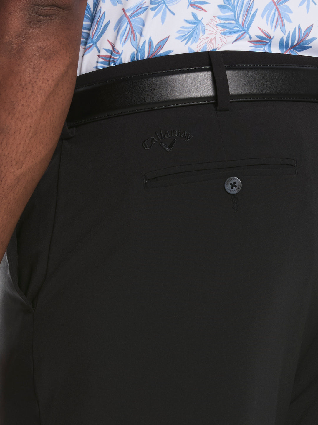 Flat Front Stretch Golf Shorts (Caviar) 