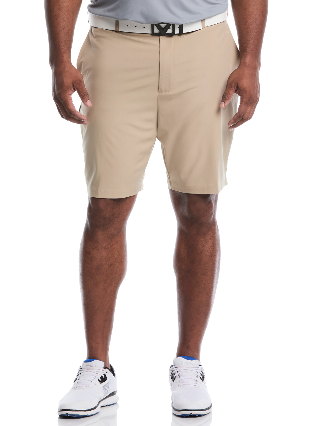 Flat Front Stretch Golf Shorts (Chinchilla) 