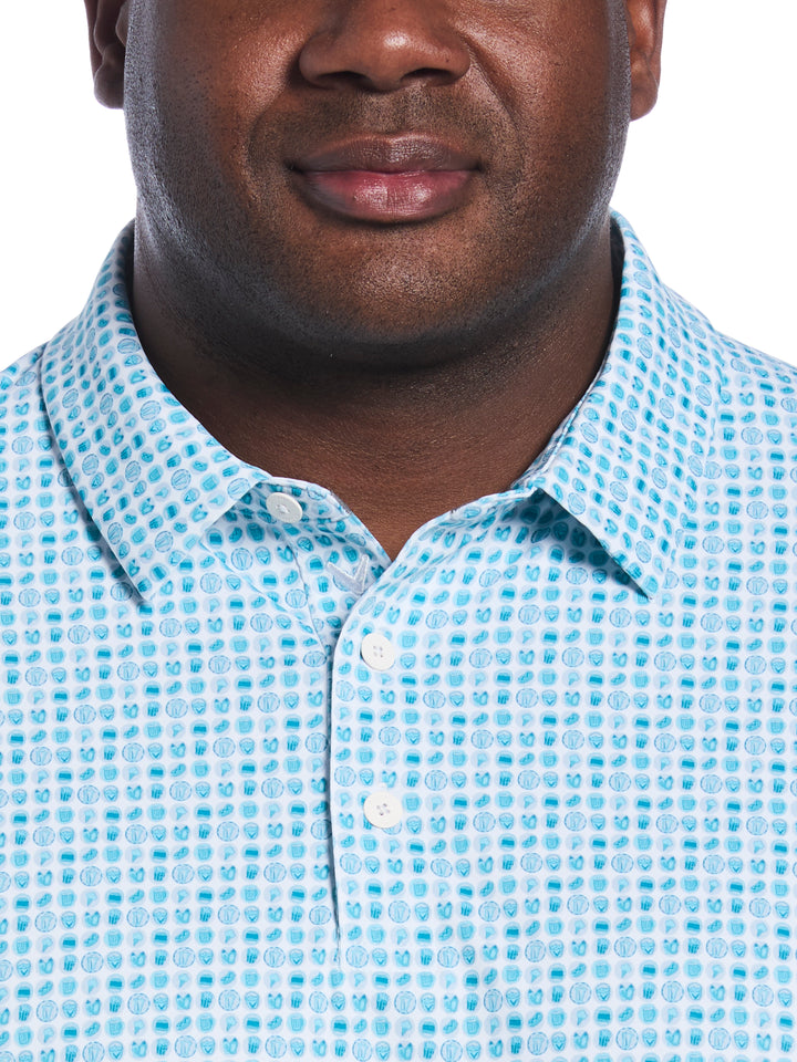 Big & Tall 18th Hole Food Print Golf Polo-Polos-Callaway