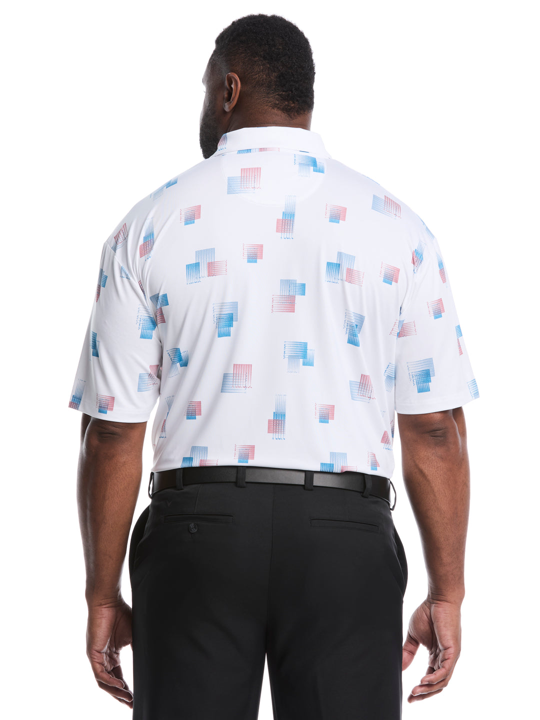 Big & Tall 8 Essential Clubs Print Polo (Bright White) 