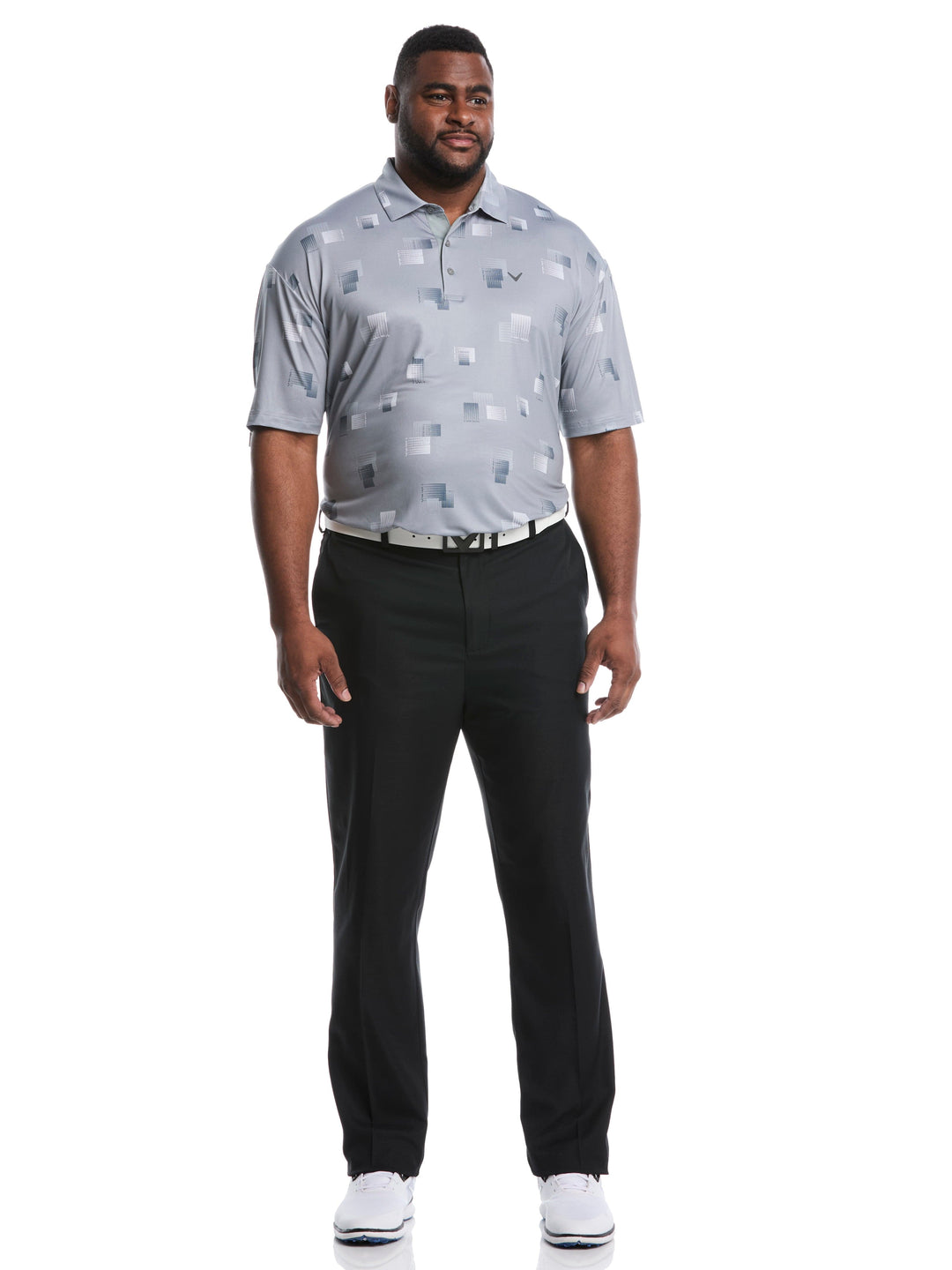 Big & Tall 8 Essential Clubs Print Polo (Concrete) 