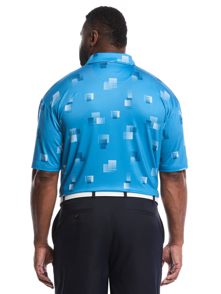Big & Tall 8 Essential Clubs Print Polo (Cendre Blue) 