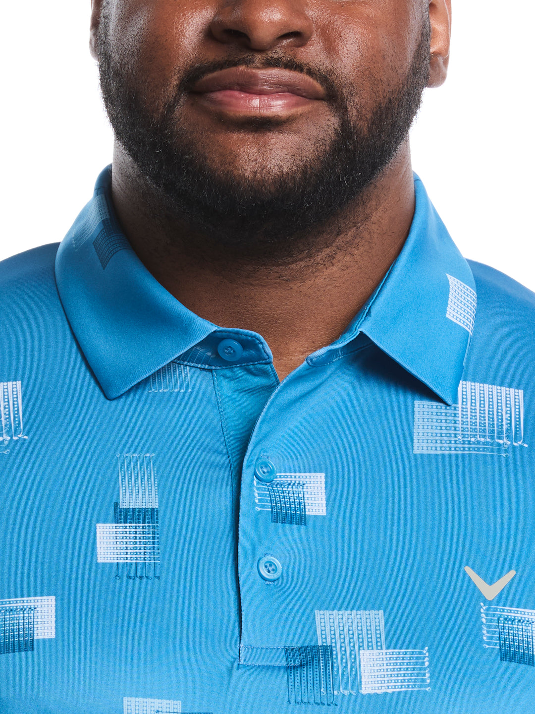 Big & Tall 8 Essential Clubs Print Polo (Cendre Blue) 