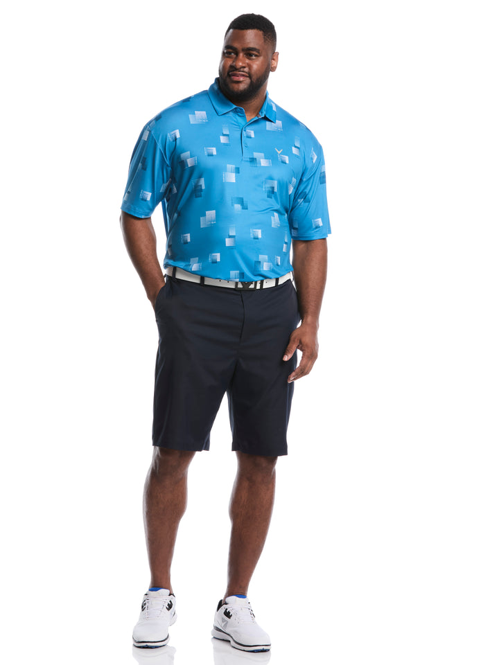 Big & Tall 8 Essential Clubs Print Polo (Cendre Blue) 