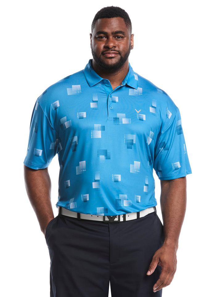 Big & Tall 8 Essential Clubs Print Polo (Cendre Blue) 