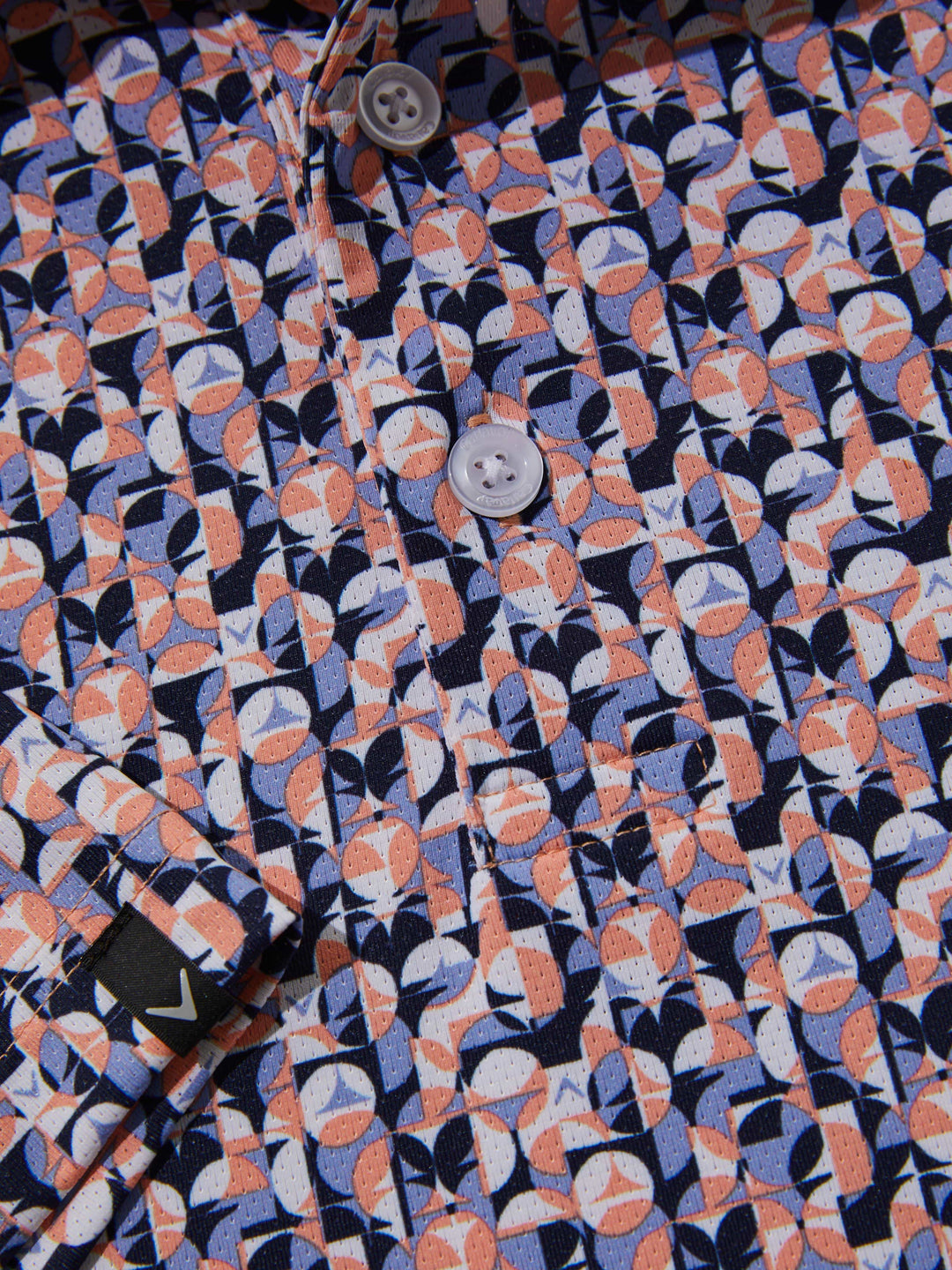 Big & Tall Abstract Golf Ball Print Golf Polo-Polos-Callaway