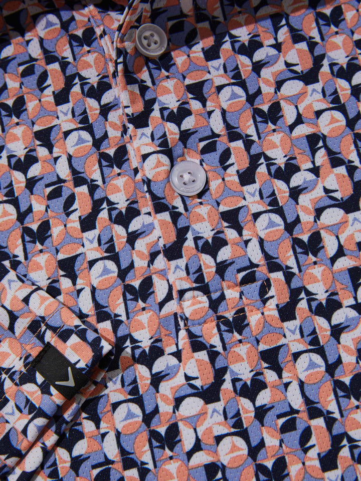Big & Tall Abstract Golf Ball Print Golf Polo-Polos-Callaway
