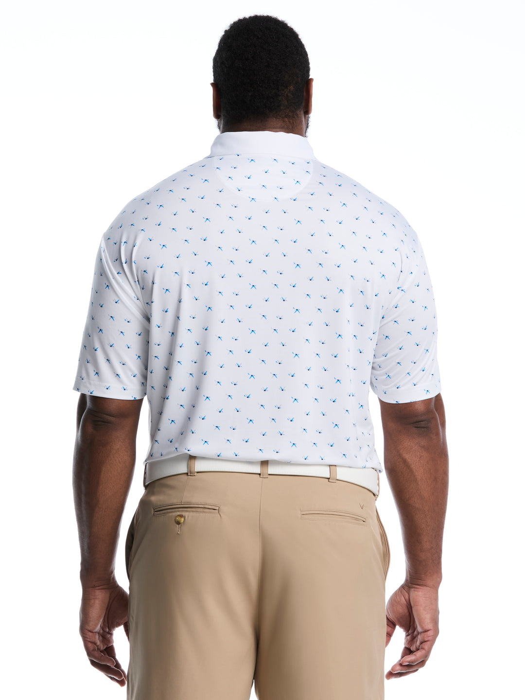 Big & Tall All Over Birdie Chev Print-Polos-Callaway