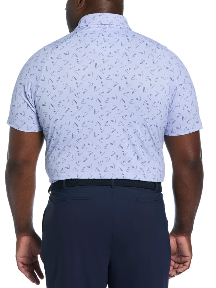 Big & Tall All Over Chevron Polo  (Spring Lavender) 