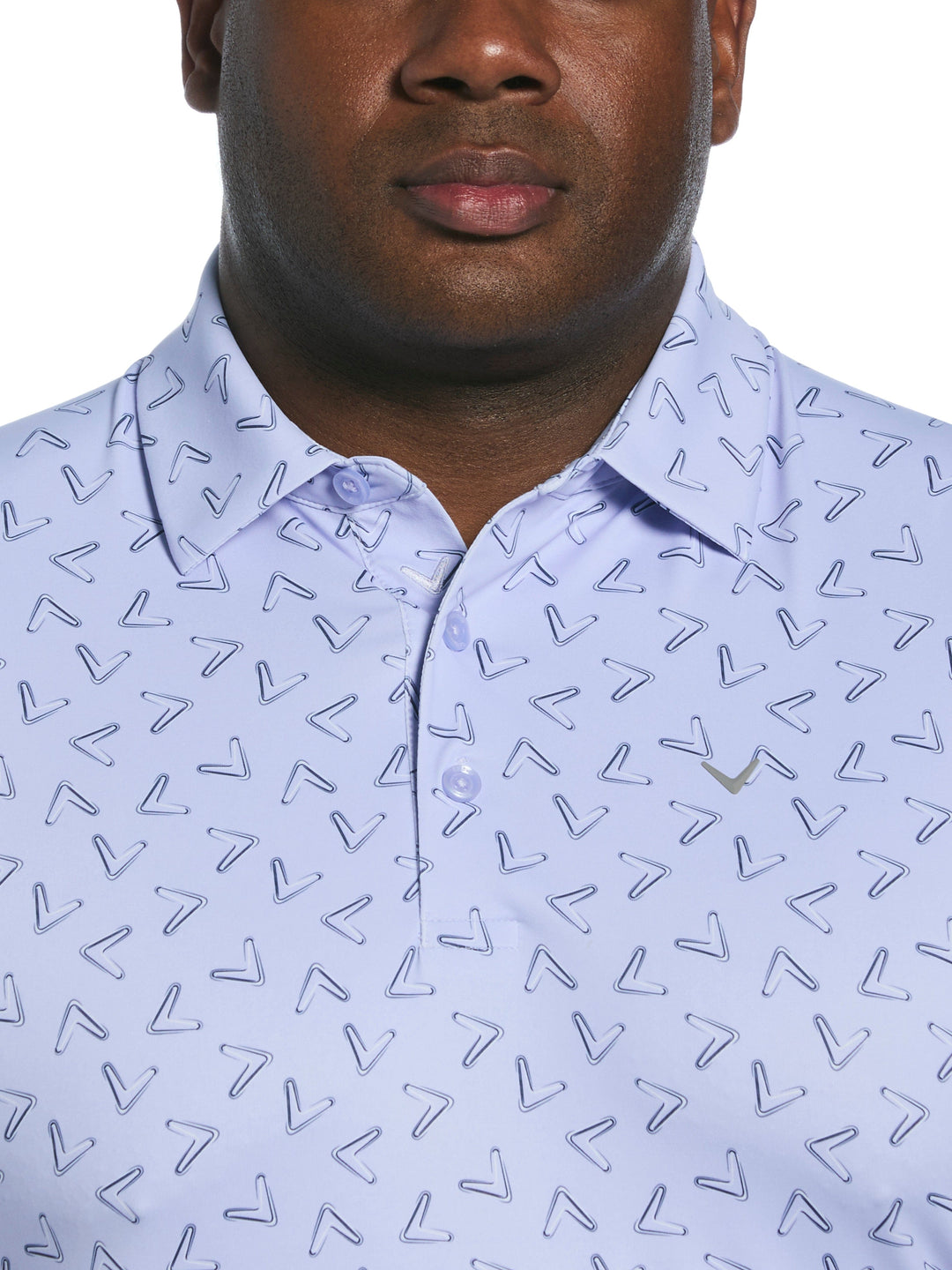 Big & Tall All Over Chevron Polo  (Spring Lavender) 