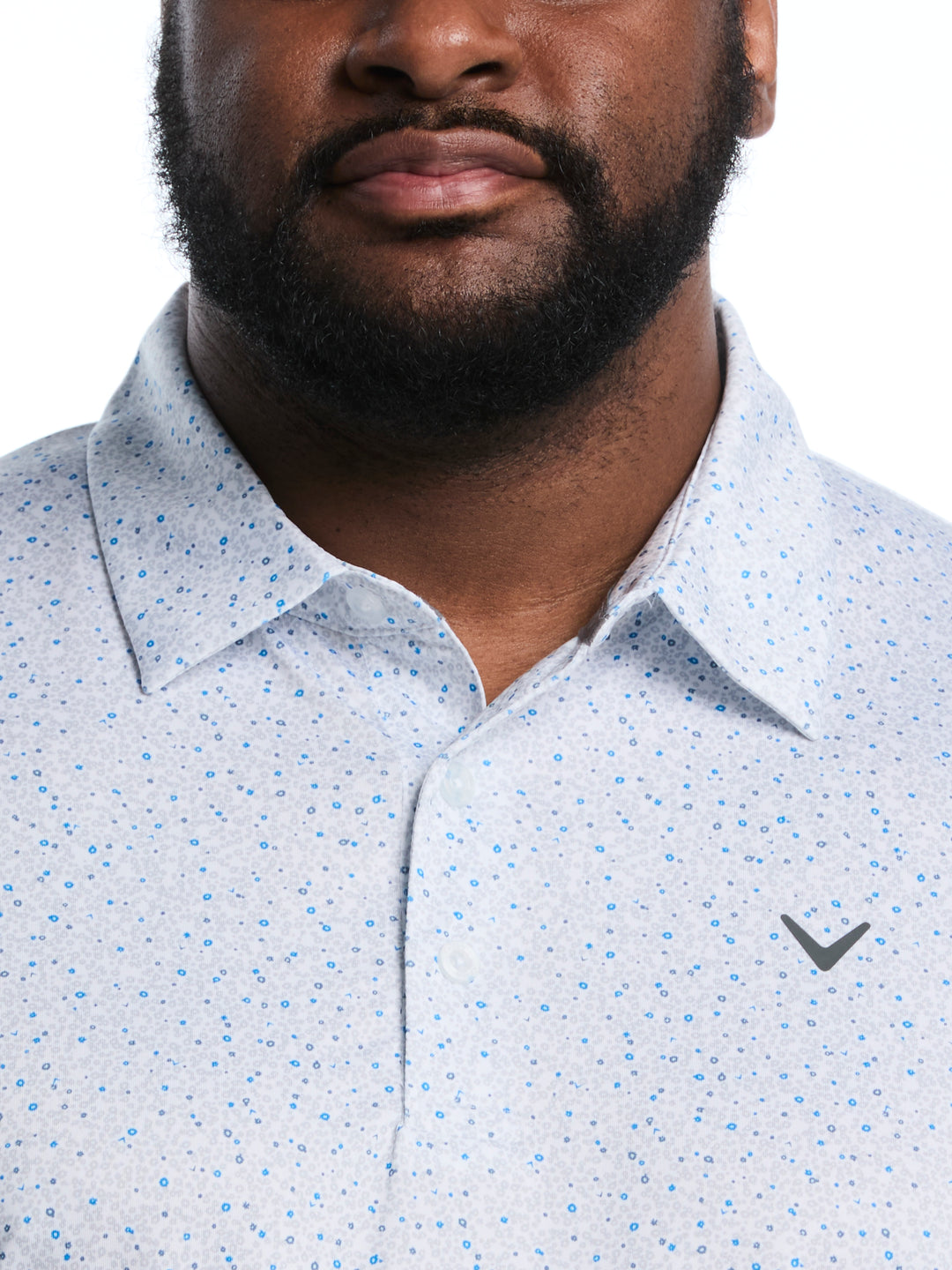 Big & Tall All Over Confetti Floral Print Polo-Polos-Callaway