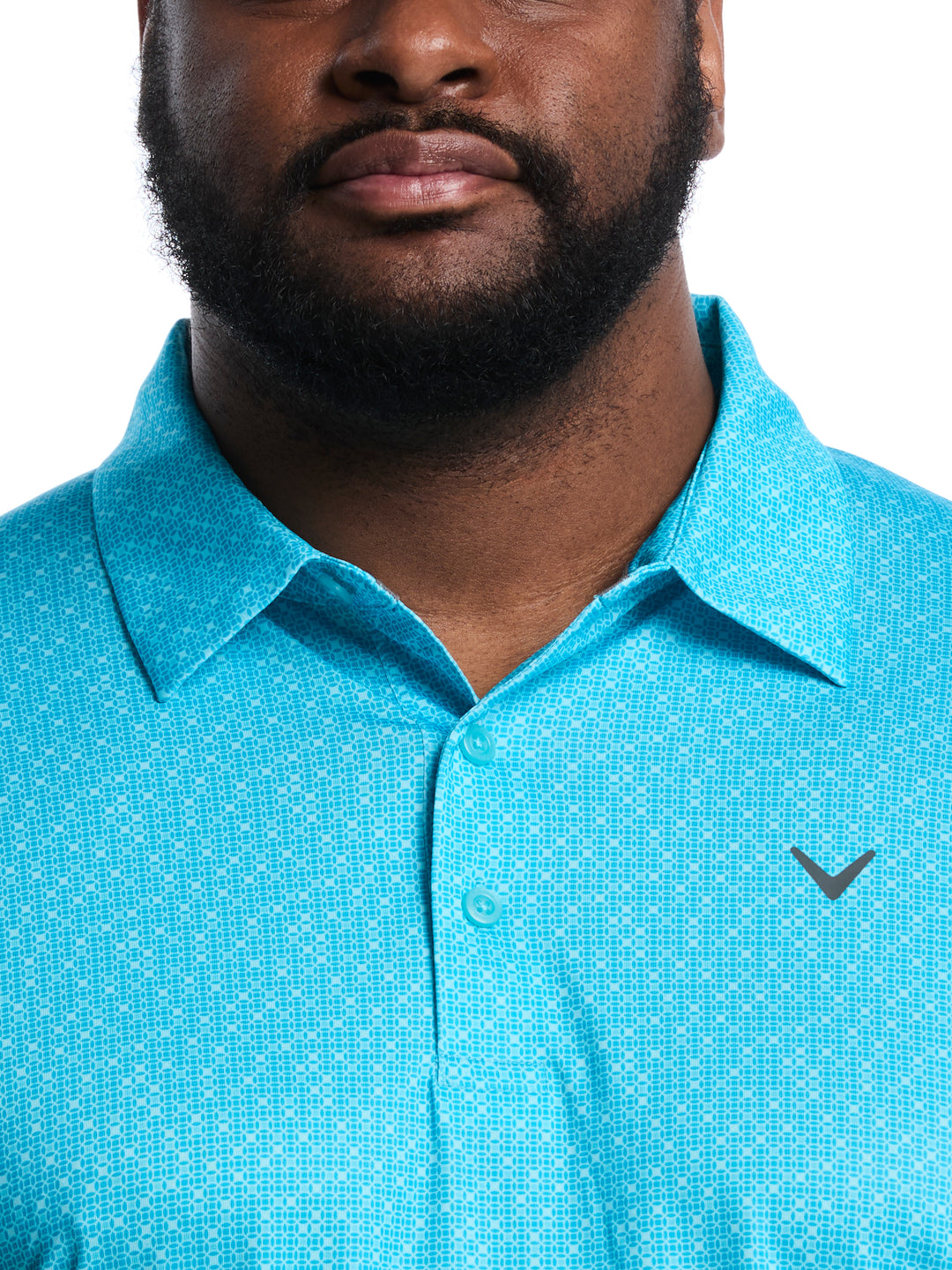 Big & Tall All Over Mini Geo Print Polo-Polos-Callaway