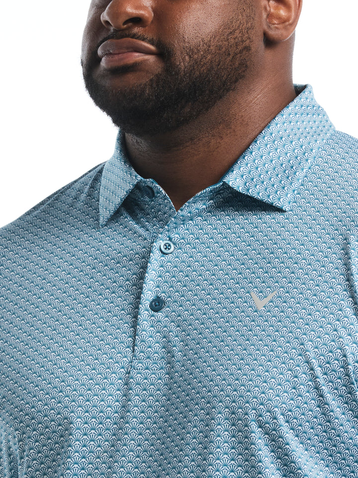 Big & Tall All-Over Tee Print Polo-Polos-Callaway