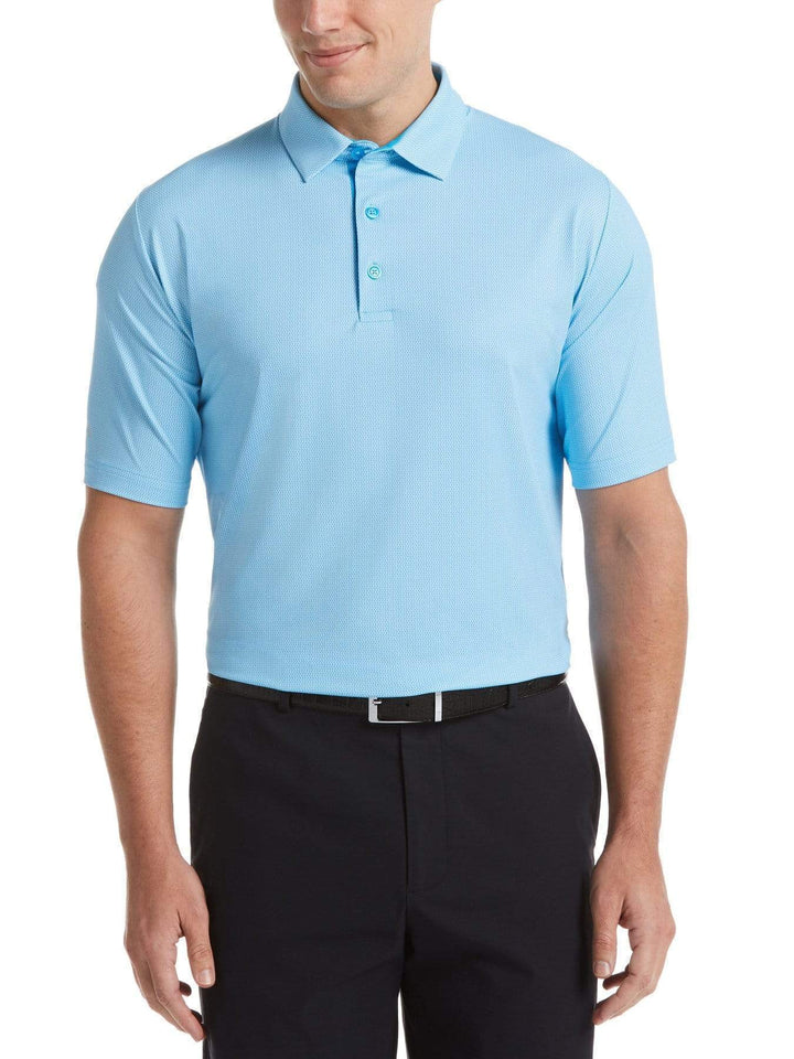Big & Tall Allover Micro Print Swing Tech Polo-Polos-Callaway Apparel
