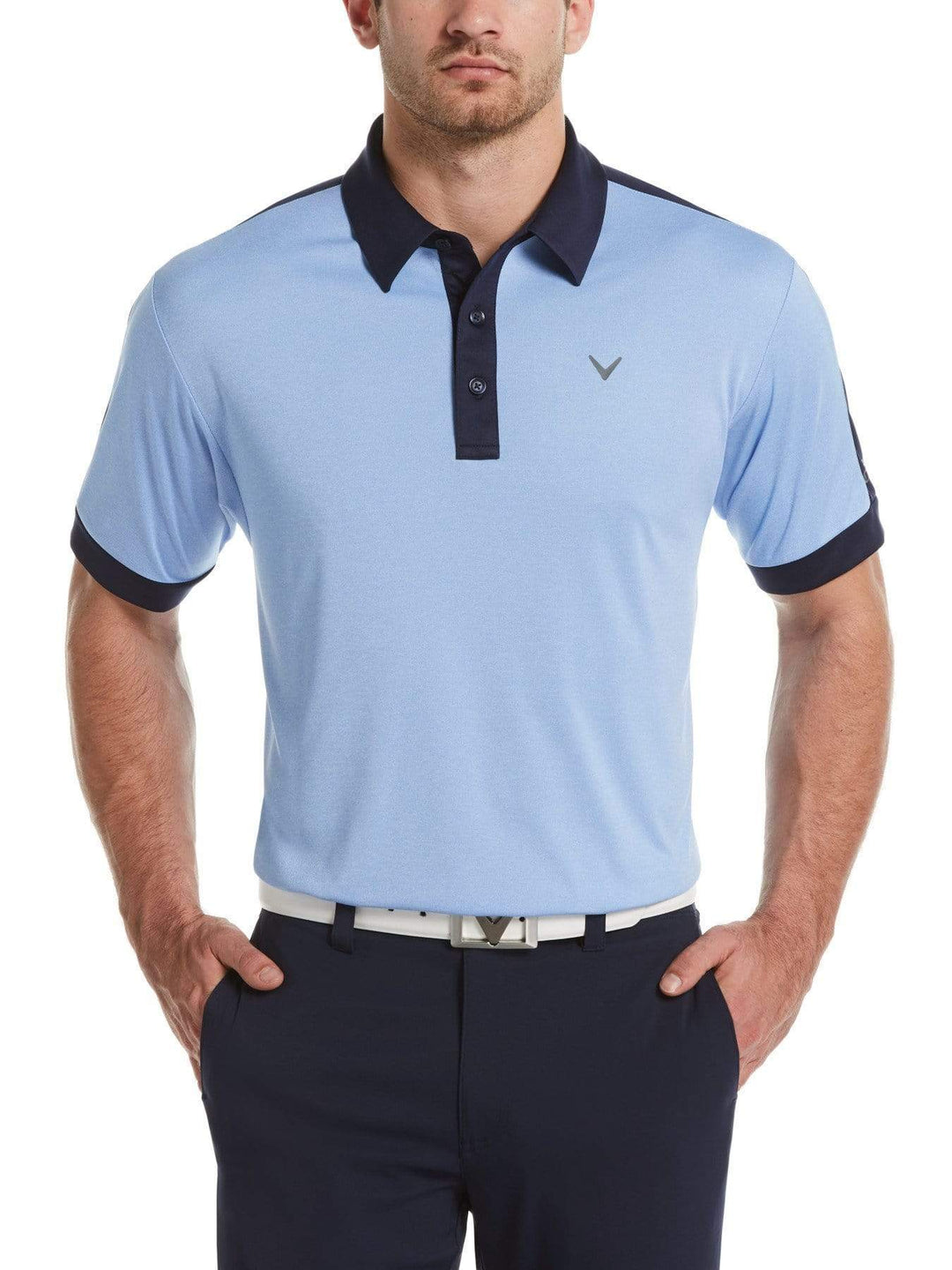 Big & Tall Birdseye Color Block Polo-Polos-Callaway Apparel