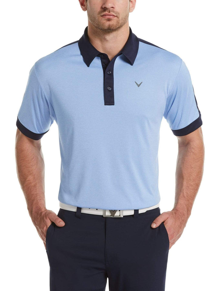Big & Tall Birdseye Color Block Polo-Polos-Callaway Apparel