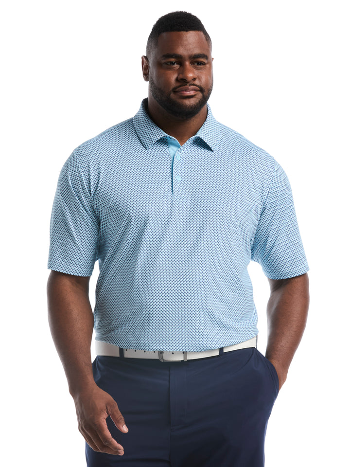 Big & Tall Blocked Chevron Print Polo-Polos-Atomizer-1X-Callaway