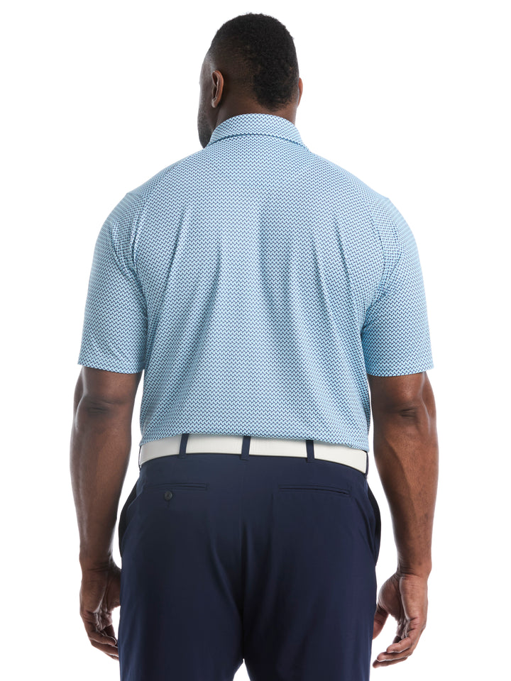 Big & Tall Blocked Chevron Print Polo-Polos-Callaway