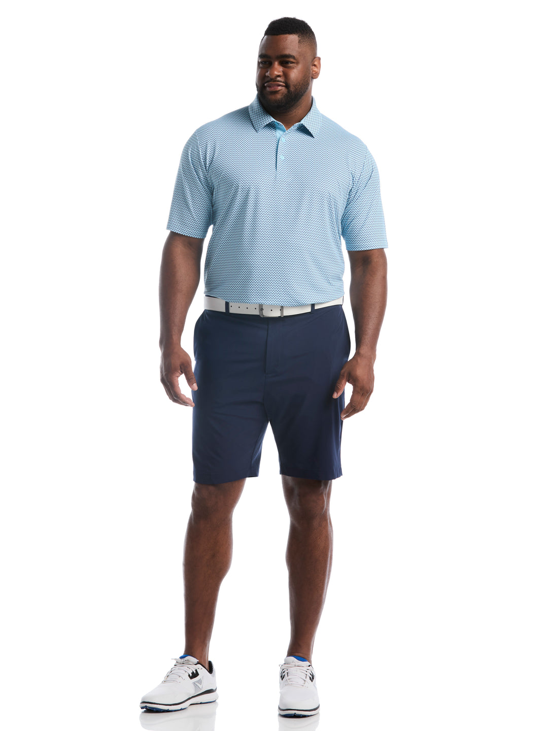 Big & Tall Blocked Chevron Print Polo-Polos-Callaway
