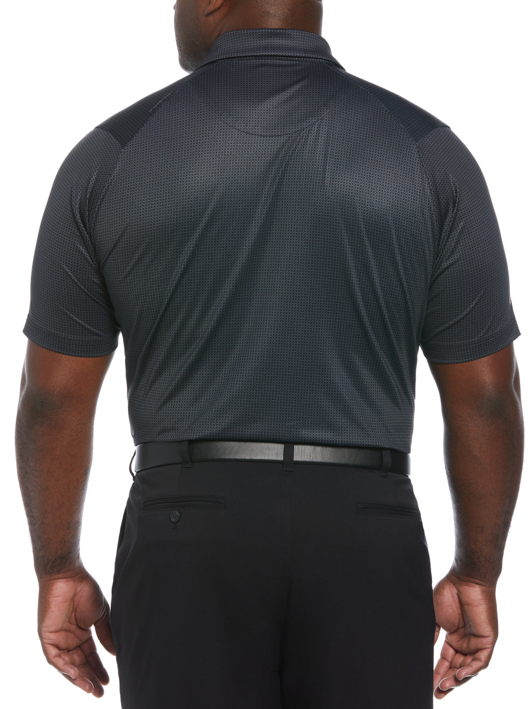 Chevron Foulard Print Golf Polo (Caviar) 