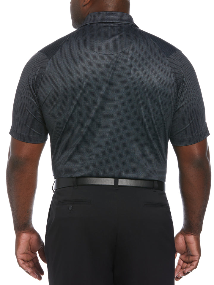 Chevron Foulard Print Golf Polo (Caviar) 