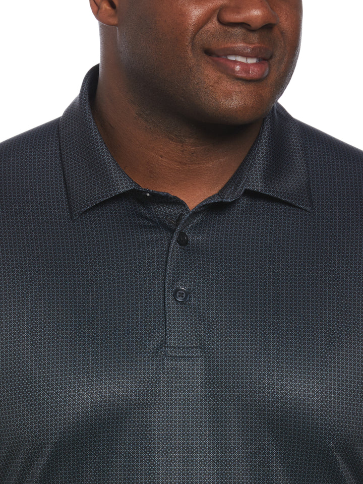 Chevron Foulard Print Golf Polo (Caviar) 