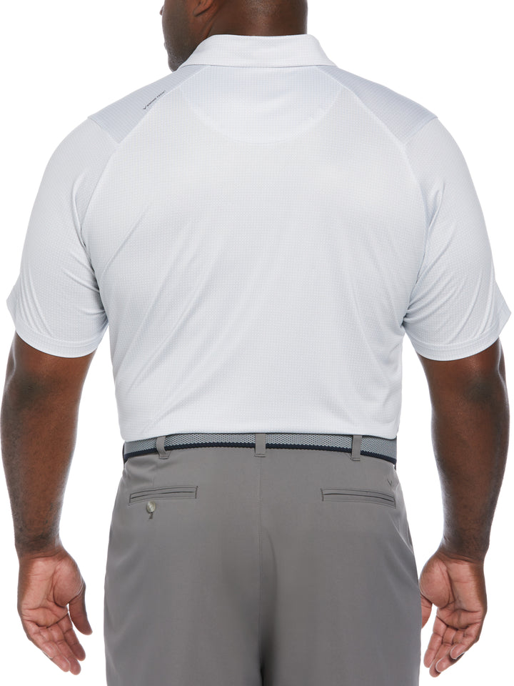 Chevron Foulard Print Golf Polo (Bright White) 