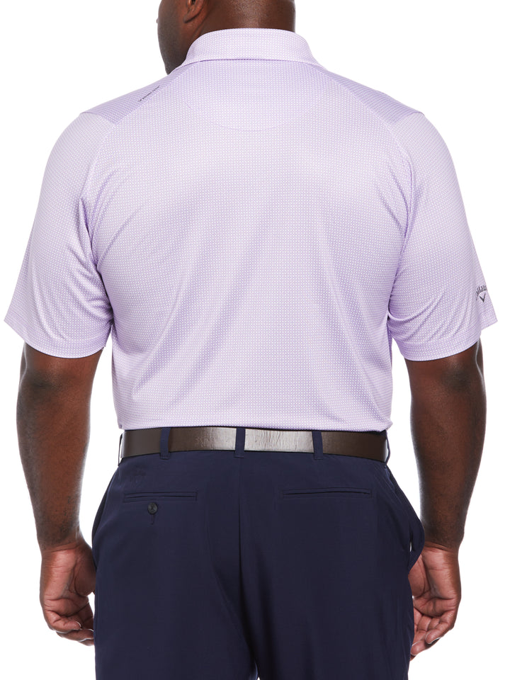 Chevron Foulard Print Golf Polo (Fairy Wren) 