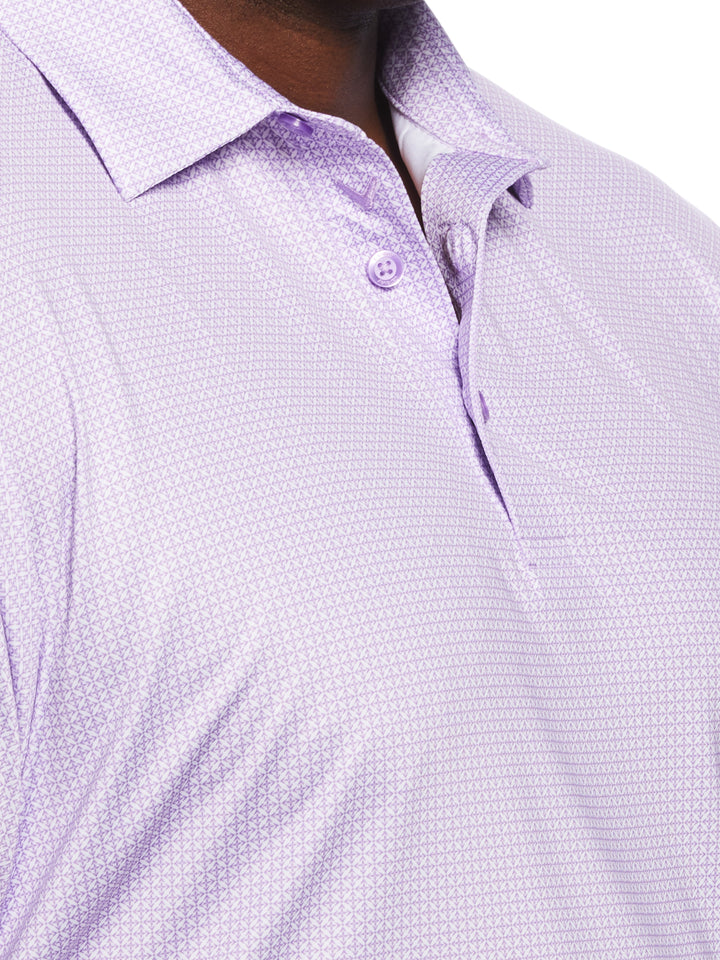 Chevron Foulard Print Golf Polo (Fairy Wren) 