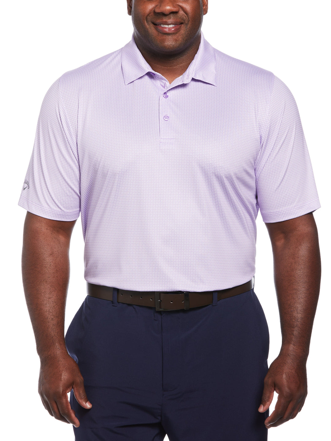 Chevron Foulard Print Golf Polo (Fairy Wren) 