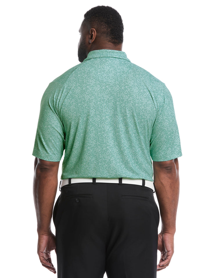 Big & Tall Chevron Print Golf Polo (Aquifer) 