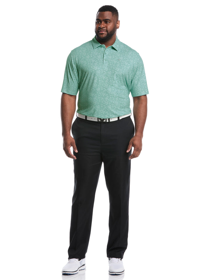 Big & Tall Chevron Print Golf Polo (Aquifer) 