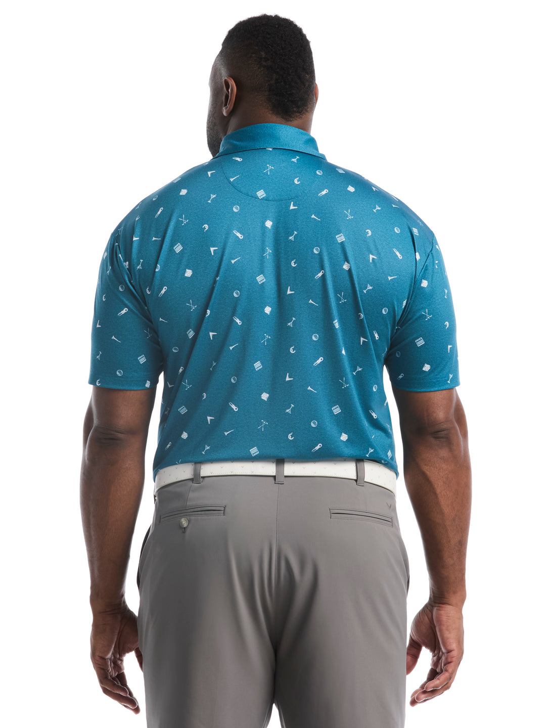 Big & Tall Clubhouse Essentials Print Polo-Polos-Callaway