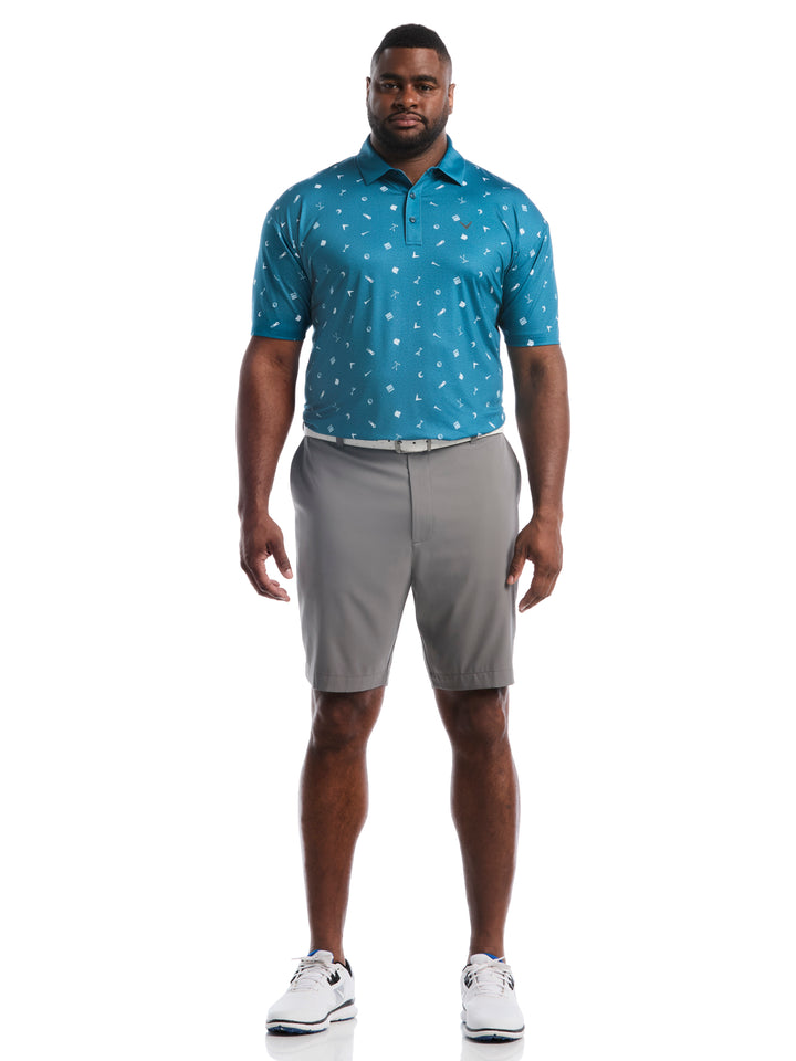 Big & Tall Clubhouse Essentials Print Polo-Polos-Callaway