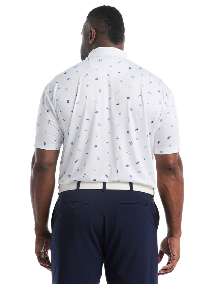 Big & Tall Clubhouse Essentials Print Polo-Polos-Callaway