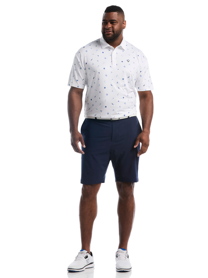 Big & Tall Clubhouse Essentials Print Polo-Polos-Callaway