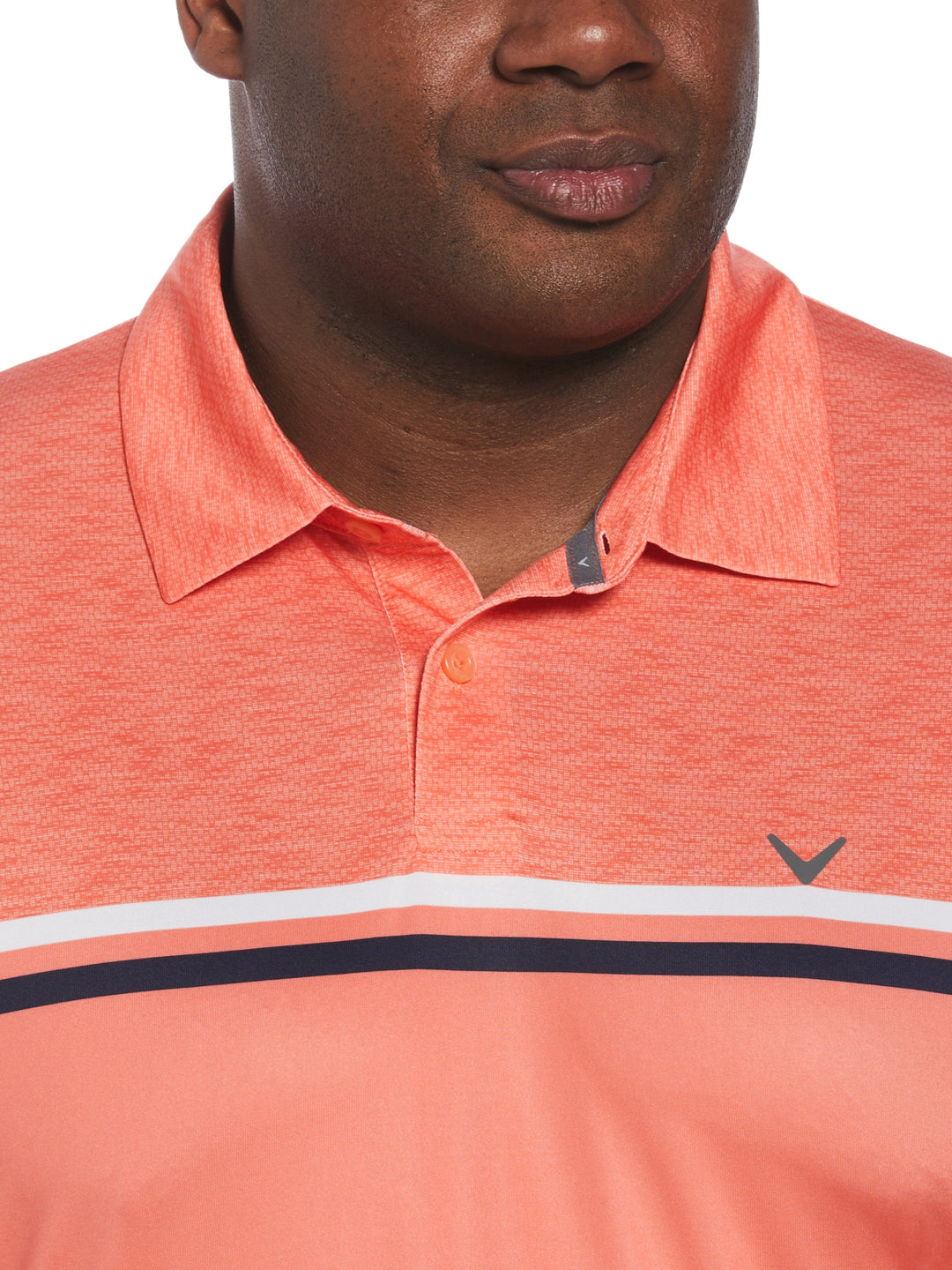 Big & Tall Color Block Pattern Golf Polo-Polos-Callaway