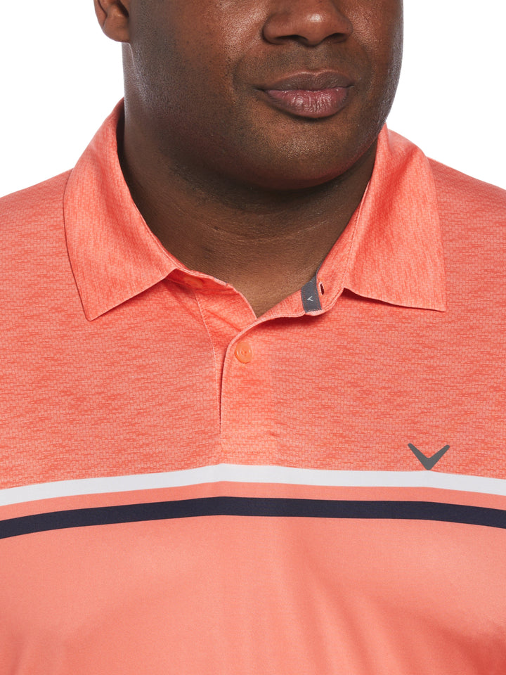 Big & Tall Color Block Pattern Golf Polo-Polos-Callaway
