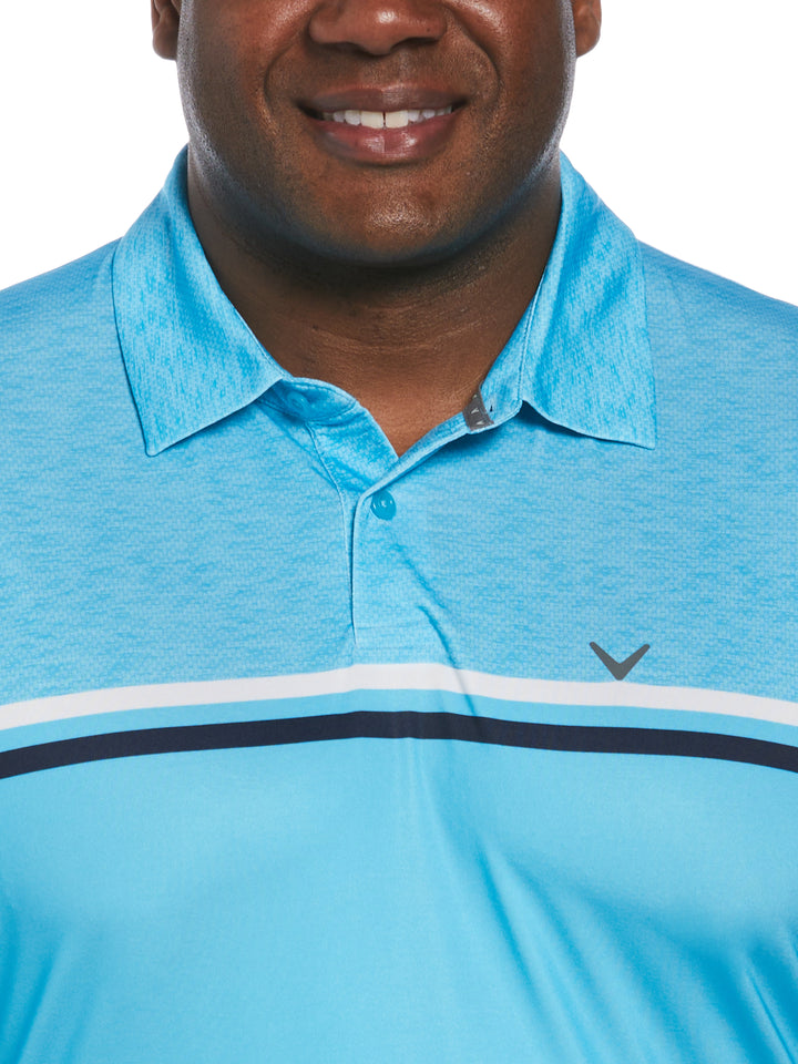 SMU SS ENG. PRINTED SD BLOCK POLO (River Blue) 