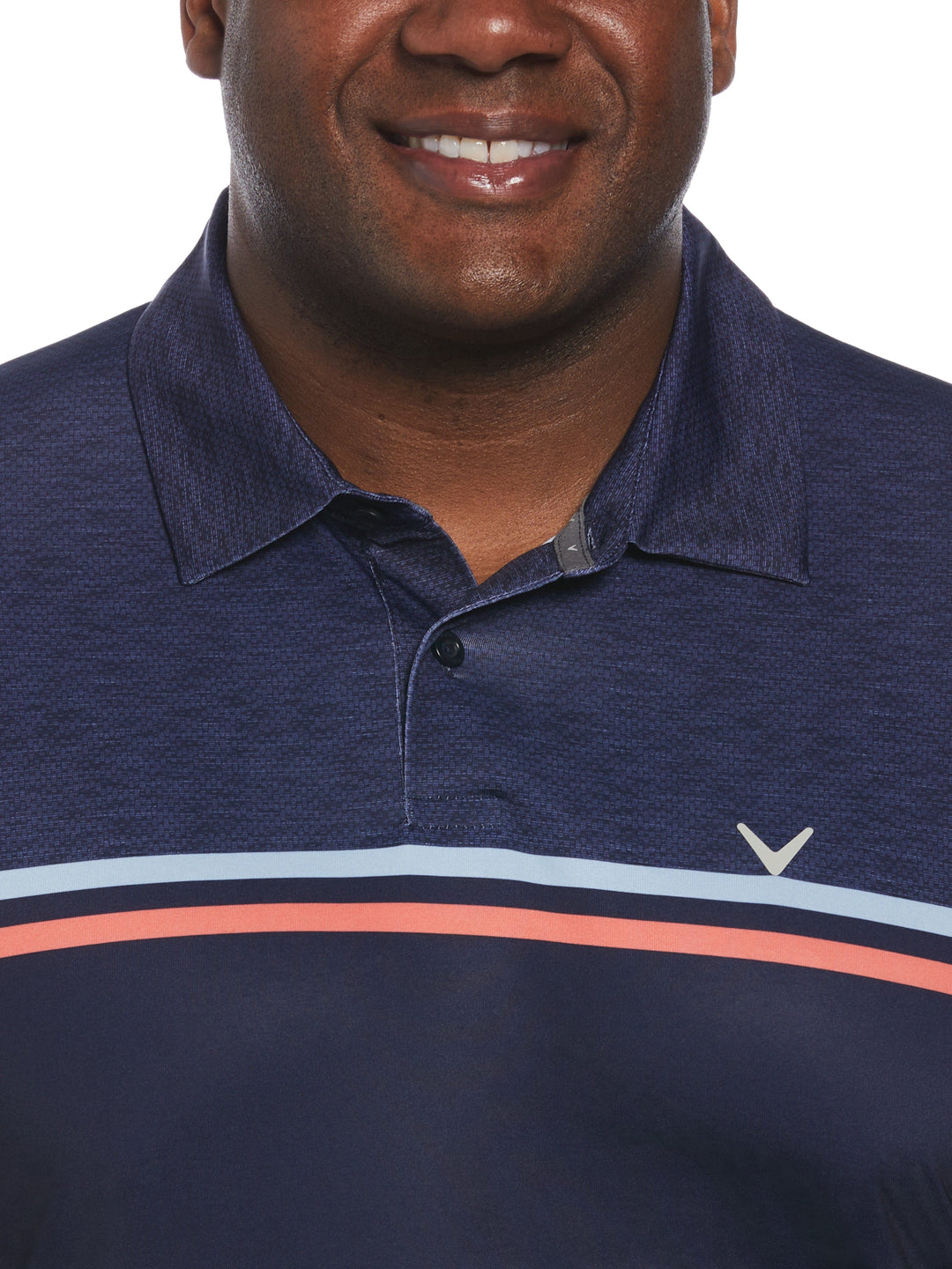 Big & Tall Color Block Pattern Golf Polo-Polos-Callaway