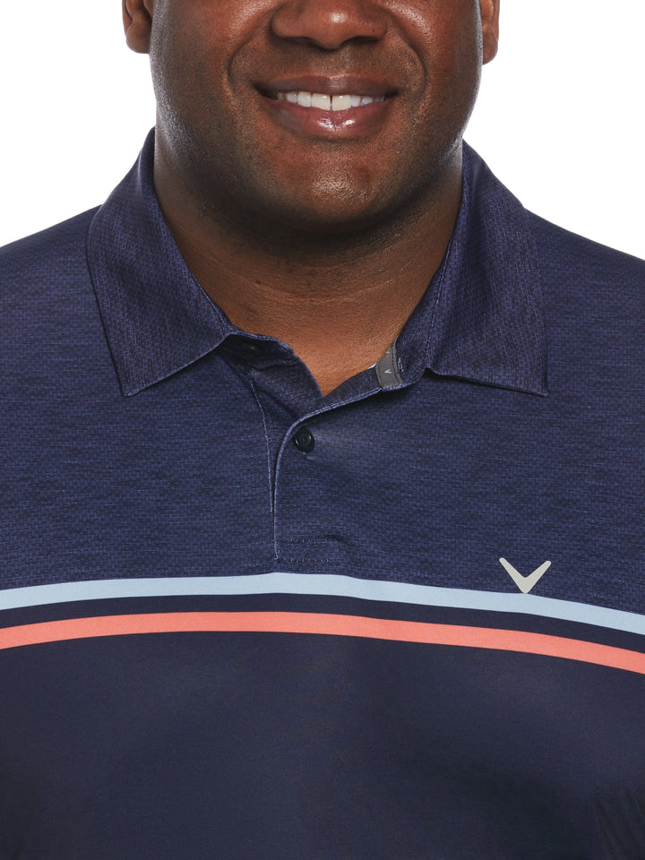 Big & Tall Color Block Pattern Golf Polo-Polos-Callaway