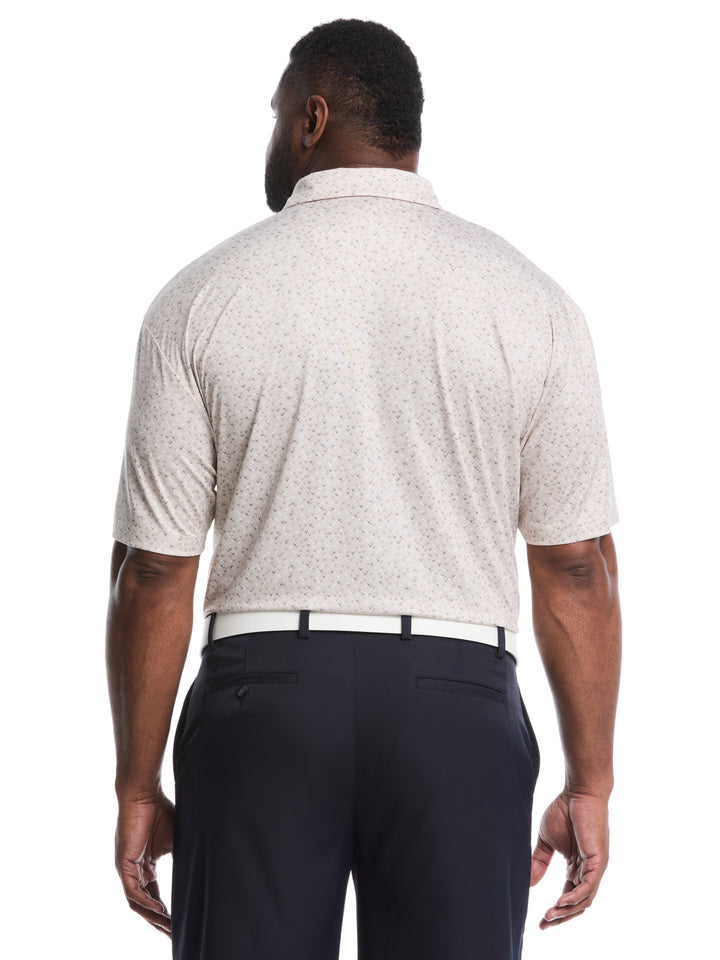 Big & Tall Confetti Chevron All Over Polo (Latte) 