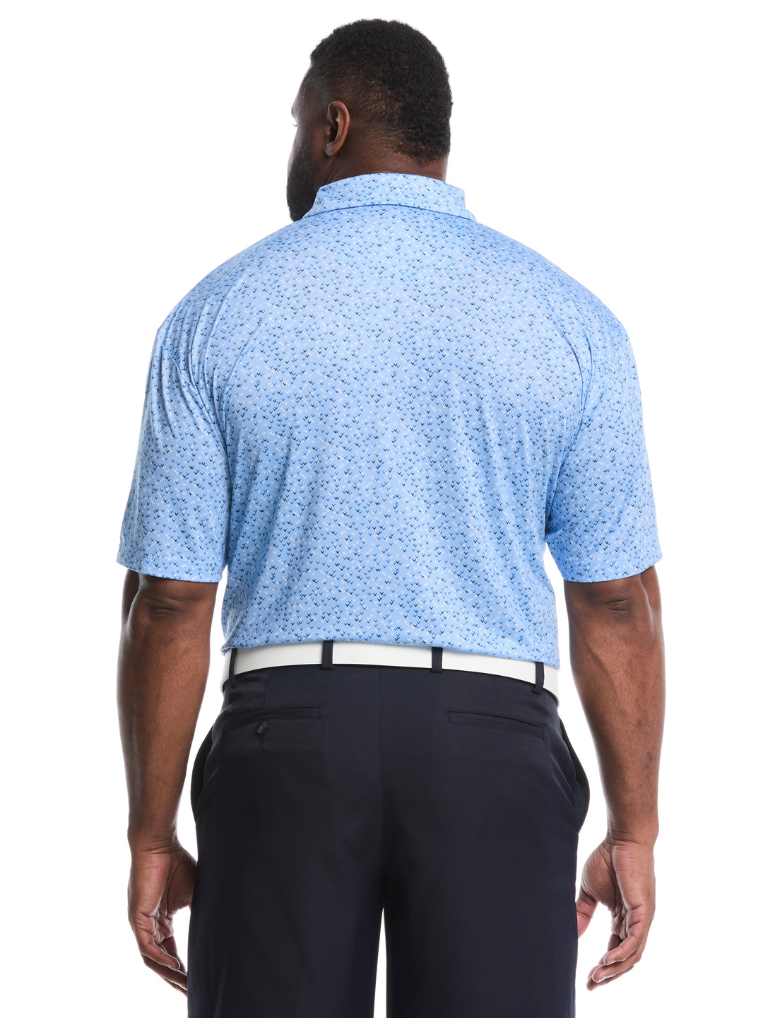 Big & Tall Confetti Chevron All Over Polo (Open Air) 