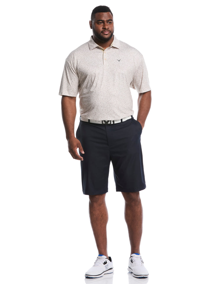 Big & Tall Confetti Chevron All Over Polo (Latte) 